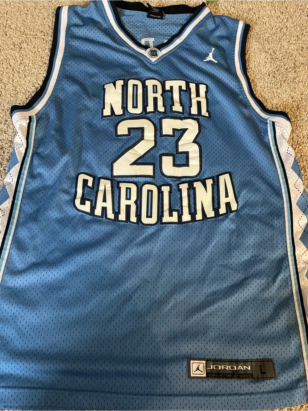 Jordan Carolina Blue #23 Basketball Jersey